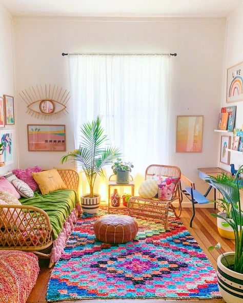 Design Inspiration: Our Most Pinned Images From Oct 2019 • One Brick At A Time Home Decor Ideas Bohemian, Bohemian Living Room Decor, Dekorasi Kamar Tidur, Colourful Living Room, Bohemian Interior, Bohemian Living Room, Decor Minimalist, Boho Living Room, Bohemian Home