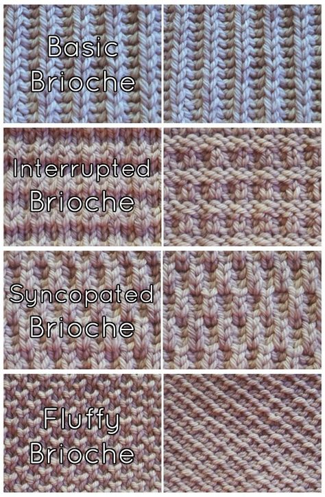 Examining the Bountiful Brioche Stitch | Brioche knitting patterns, Brioche stitch, Knitting basics Half Brioche Stitch, Half Brioche Knit Stitch, Slip Over Knitting Pattern, Brioche Stitch Knitting, Crochet Brioche Stitch, Knitting Brioche, Brioche Knit, Knitted Stitches, Brioche Pattern