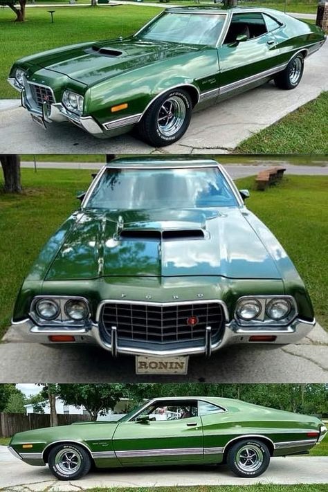 1972 Ford Gran Torino Sport Ford America, Classic Cars Usa, Classic Cars Trucks Chevy, Auto Ford, Hot Rods Cars Muscle, Auto Retro, Cars Usa, Vintage Muscle Cars, Ford Torino