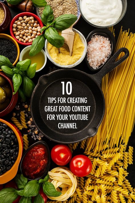 10 Types of Great Food Content for Your YouTube Channel Build A Library, Youtube Cooking, Food Video, Youtube Channel Ideas, Food Content, Food Photography Tips, Food Channel, Cooking Channel, Cooking Basics