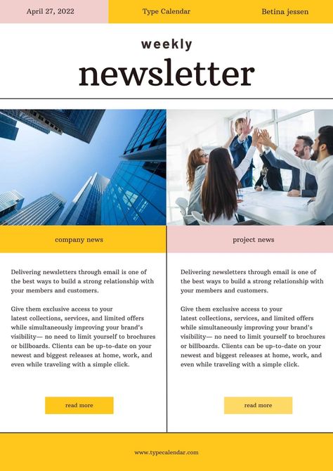 Newsletter Template Newsletter Templates Word, Newsletter Design Templates, Monthly Newsletter Template, Newsletter Template Free, Weekly Newsletter Template, Business Newsletter Templates, Newsletter Layout, Email Template Design, Email Newsletter Template