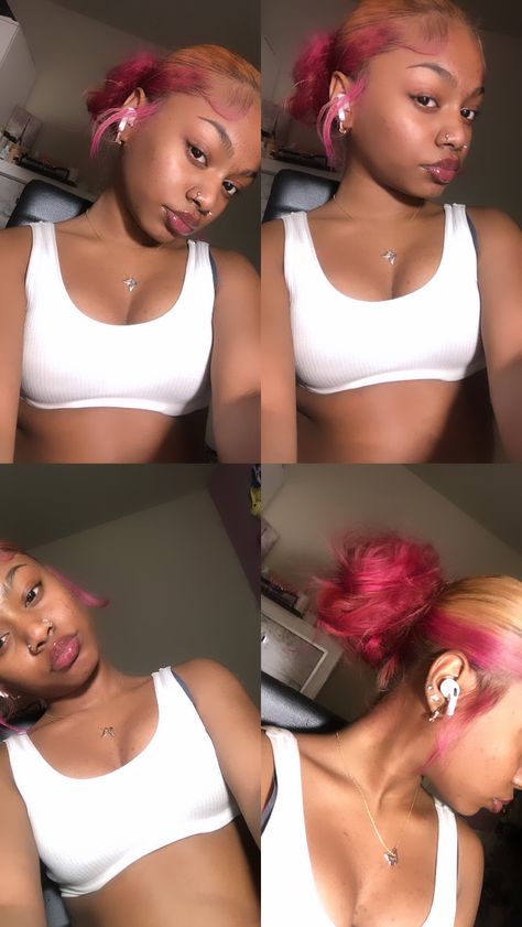 brownskin pink and blond hair#pinkandblond #brownskin #teen Cute Rappers, Brown Skin, Pink Hair, Rappers, Hair Inspo, Blonde Hair, Blonde, Skin, Hair