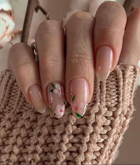 Minimalist Nails, Pretty Acrylic Nails, Floral Nails, Nail Arts, Short Acrylic Nails, Best Acrylic Nails, Flower Nails, Cute Acrylic Nails, Acrylic Nail Designs