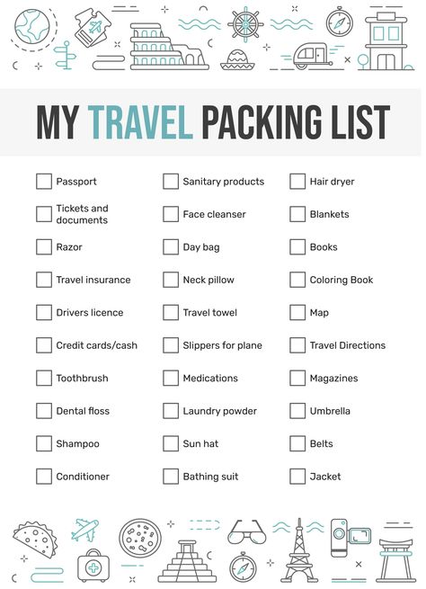 Google Docs Templates, Packing List Template, Travel Packing List, Docs Templates, Plane Travel, Travel Towel, Packing List For Travel, List Template, Google Docs