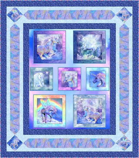 Unicorn Panel Quilts, Unicorn Quilt Pattern Free, Unicorn Quilts, Unicorn Quilt, One Block Wonder, Panel Ideas, Fabric Panel Quilts, Kids Quilts, Unicorn Lover