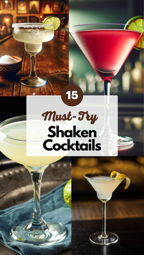 Shaken Cocktails Shaken Cocktail Recipes, Shaker Cocktail Recipes, Shaken Cocktails, Vodka Cocktails Recipes, Cocktails To Try, Best Cocktail Recipes, Frozen Cocktails, Best Shakes, Cocktail Drinks Recipes