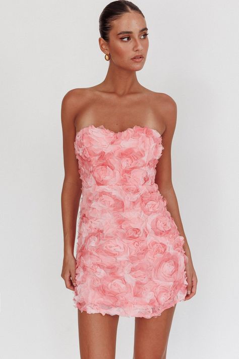 Shop the In Paris Embellished Mini Dress Pink | Selfie Leslie Baby Pink Mini Dress, Short Winter Formal Dresses, Pink Mini Dress, Pink Flirty Strapless Mini Dress, Pink Mini Dress With Rose Detail, Pink Strapless Ruffled Mini Dress, Strapless Pink Mini Dress With Ruffle Hem, 1900 Dresses, Unique Mini Dresses