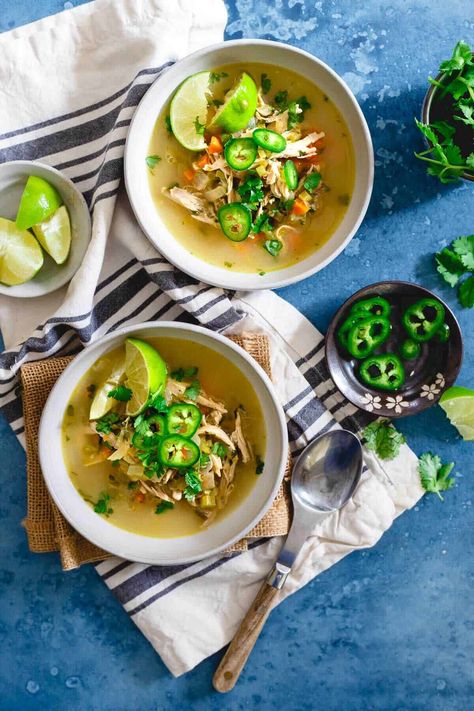 Spicy Broth Soup, Chicken And Shrimp Soup, Chicken Lime Soup, Spicy Soup Recipes, Mexican Soups, Chicken Lime, Lime Soup, Soup Spicy, April Ideas