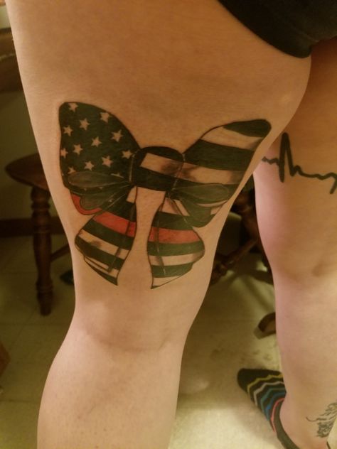 Dispatcher Tattoo, Firefighter Wife Tattoo, Fire Wife Tattoo, Female Firefighter Tattoo, Fighter Tattoos, Ems Tattoos, Firefighter Tattoo, Fire Fighter Tattoos, Wife Tattoo