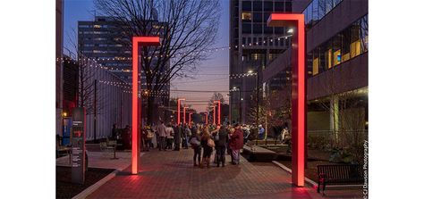 Explore Ex;it Experiential Graphic Design, Streetscape Design, Pocket Park, Commercial Street, Urban Lighting, Wayfinding Signage, Street Design, Science Center, Mixed Use