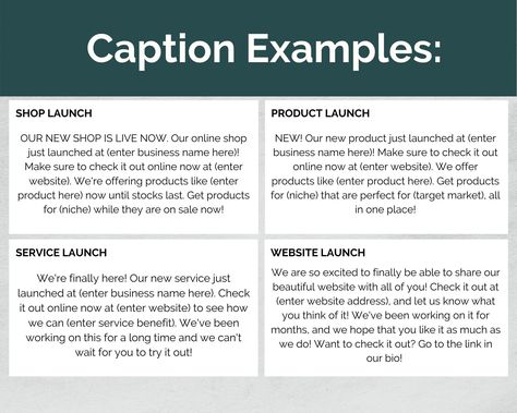 #Caption_For_Launching_Product #Product_Caption_Ideas #Caption_For_Selling_Products #How_To_Announce_New_Business Caption For Launching Product, Product Caption Ideas, Caption Template For Instagram, Caption For Selling Products, Product Launch Email Template, Small Business Caption Ideas, How To Announce New Business, First Post Captions For Instagram Business, New Menu Launch Caption