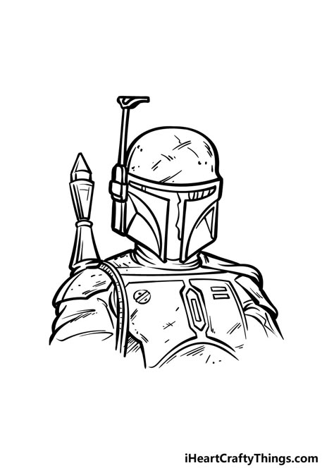 How To Draw Boba Fett – A Step by Step Guide Boba Fett Stencil, Boba Fett Tattoo Ideas, Star Wars Pen Art, Boba Fett Helmet Tattoo, How To Draw Star Wars, Mini Hand Tattoos, Boba Fett Drawing, Star Wars Dibujos, Starwars Drawings