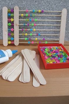 This would be a great tool for addition/subtraction! make it with just 3 rows, with each bead counting for ones on the bottom, tens in middle and hundreds on top! Planning School, Math Manipulatives, Homeschool Math, Math Numbers, First Grade Math, Preschool Math, Math For Kids, Math Classroom, Kindergarten Math