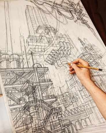 Artist Creates Meticulously Architecture Sketches of Buildings Around the World - Arch2O.com Sketches Of Buildings, Dreamland Billionaires, Building Sketch, نباتات منزلية, Architecture Sketches, Gothic Cathedrals, Architectural Sketches, Architecture Design Sketch, The Fine Print