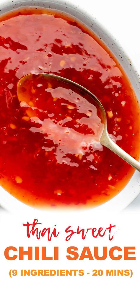 Thai Sweet Chili Sauce Recipe, Sweet Red Chili Sauce, Sweet Chili Sauce Recipe, Chili Sauce Recipe, Thai Chili Sauce, Red Chili Sauce, Asian Sauce, Sweet Chilli Sauce, Yumeko Jabami