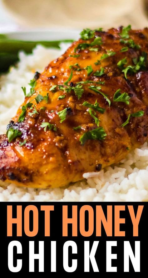 Air Fryer Hot Honey Chicken Recipe Airfryer Chicken Breast Recipes, Winter Chicken Breast Recipes, Chicken Air Fryer Recipes Boneless, Air Fryer Juicy Chicken, Glazed Chicken Recipes, Airfryer Chicken Breast, Air Fry Chicken Breast, Chicken Breast Air Fryer Recipes, Hot Honey Chicken Recipe