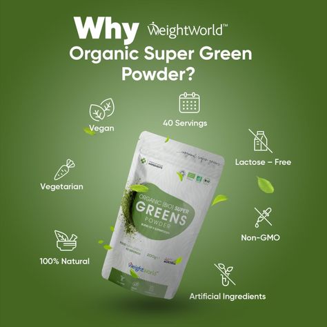 The greens effect is real! I've been taking this now for just over a month and the boost it gives you to tackle your everyday needs is amazing - Product details below, feel free to follow my wall and comment 

Organic Super Greens Powder 200g (40 servings) – Vitamins & Mineral Rich Green Powder - Soil Association Certified - Blend of Greens and Superfood Powder - GMO Free & Alkaline Superfood Powder Hair Oil Advertisement, Super Greens Powder, Greens Powder, Coconut Oil Skin Care, Superfood Powder, Social Media Poster, Poster Design Inspiration, Green Powder, Food Ads