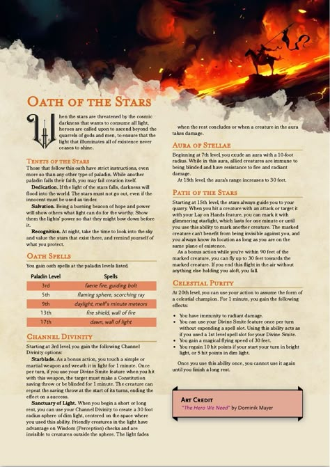 Fire Paladin Dnd, Paladin Homebrew, Dnd Subclasses, Homebrew Classes, Dnd Paladin, Dungeons And Dragons Races, Dnd Stats, I See Fire, Dnd Homebrew