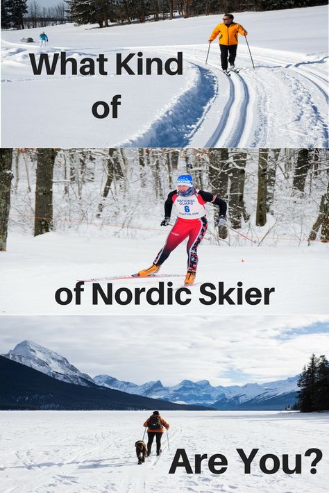 When starting Nordic skiing, you find its very different than downhill. Here are tips to help you decide what kind of nordic skier you want to be. Yoga For Skiers, Back Country Skiing, Cross Country Skiing Photography, Alpine Skiing Racing, Whistler Ski, Nordic Skiing, Winter Running, Ski Racing, Colorado Skiing