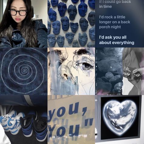 yunjin moodboard Blue Moodboard, Blue Feeds, Kpop Moodboard, Playlist Covers Photos, Cybercore Aesthetic, Instagram Theme Feed, Instagram Layout, Iphone Wallpaper Themes, Aesthetic Editing Apps