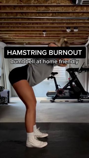 Hamstring Dumbell Exercises, Hamstring Workout With Dumbell, Glue And Hamstring Workout, Fast Eddies Workout, Fun Lower Body Workout, Quads And Hamstrings Workout At Home, At Home Glutes And Hamstrings, Grow Hamstring Workout, Glutes And Hamstrings Dumbell Workout