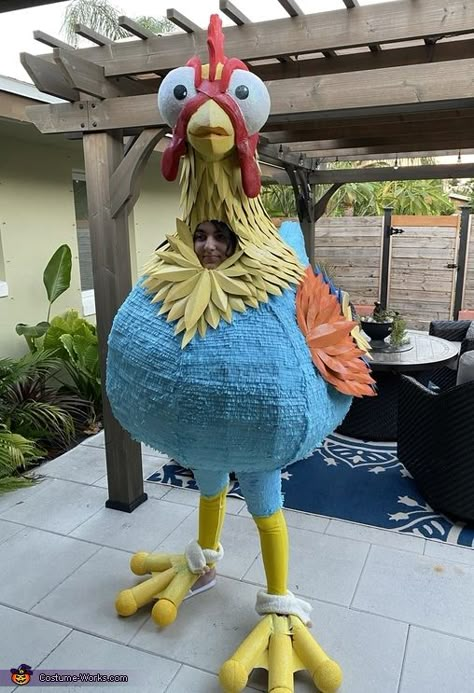 Spirit Day Ideas, Bird Puppet, Chicken Halloween, Puppet Costume, Chicken Costume, Chicken Costumes, Homemade Costume, Costume Works, Halloween Costume Contest