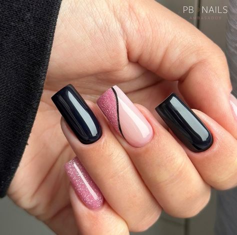 Black Nail Tips, Stylish Manicure, Chic Manicure, Fancy Nails Designs, Black Nail Art, Black Nail Designs, Black Nail, Nails 2024, Fancy Nails