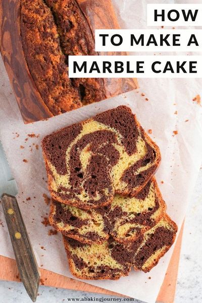 Half Chocolate Half Vanilla Cake, Easy Loaf Cake Recipes, Easy Marble Cake Recipe, Potica Bread Recipe, Chocolate Marble Loaf Cake, Cake Loaves, Marble Loaf Cake, Marble Loaf, Marble Cake Recipe