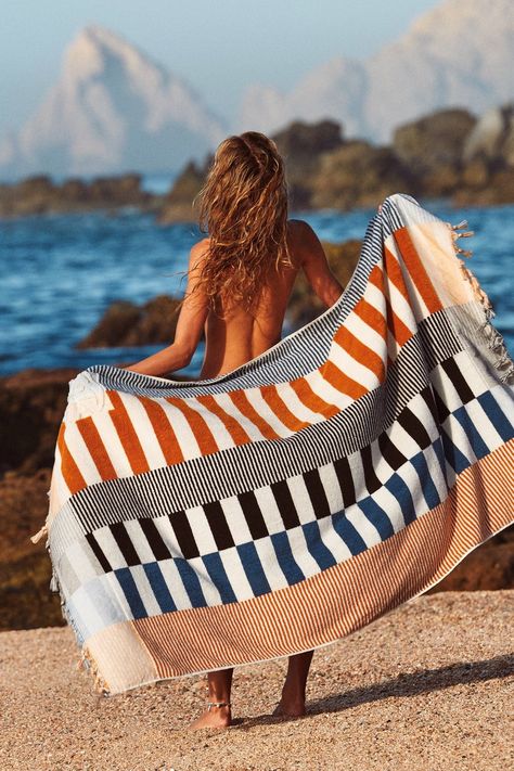 Beach Towel / Sirena – Cesta Collective Sarong Photoshoot, Investing In Land, Color Core, Summer Capsule, Sustainable Textiles, Four Horsemen, Black Crane, Basket Design, Jane Birkin