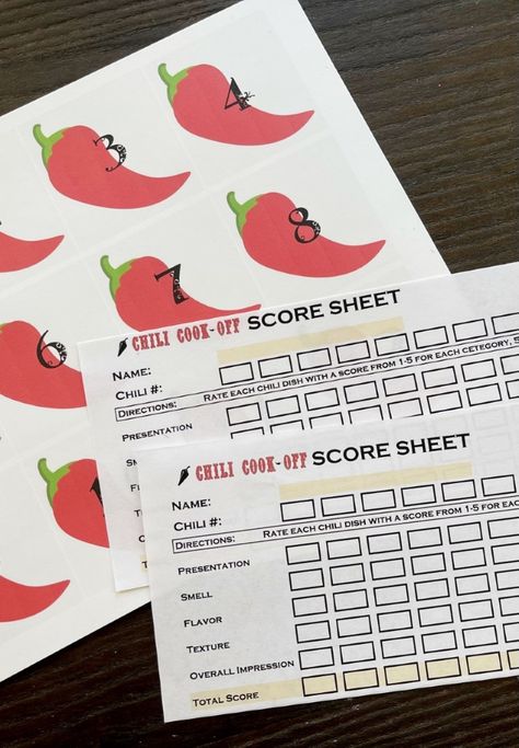 Chili Cook Off Rules and Free Score Sheet - DIY Inspired Chilli Cook Off Prizes, Chili Cook Off Judging Sheet, Chili Cookoff Scorecards Free, Chili Cookoff Scorecards, Chili Cookoff Ideas Printables, Chili Cookoff Printables Free, Chili Cook Off Rules, Chili Cook Off Trophy Diy, Chili Cook Off Score Card Free Printable