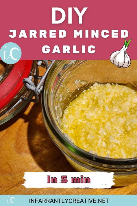 DIY Minced Jarred Garlic In Minutes How To Store Garlic, Minced Garlic, Healthy Desserts, Healthy Lunch, Healthy Dinner, Clean Eating, Garlic, Easy Meals, Healthy Recipes