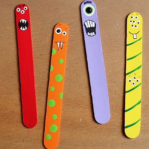 Fun and Easy Kids Crafts for All Ages - Explore, Imagine, and Create! AllFreeKidsCrafts Halloween Crafts For Kids To Make, Monster Men, Diy Frühling, Diy Spring Crafts, Monster Craft, Halloween Crafts For Toddlers, Drawing Faces, Popsicle Stick Crafts, Popsicle Stick