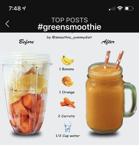 Resep Smoothie, Fruit Smoothie Recipes Healthy, Easy Healthy Smoothies, Smoothie Recipes Healthy Breakfast, Resep Diet, Smoothie Drink Recipes, Healthy Drinks Smoothies, Makanan Diet, Healthy Juice Recipes