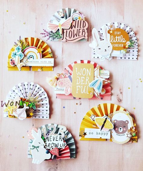 Niella 💕💕 on Instagram: “Rosette Rainbows Idea Share . . Featuring the very sweet Crate Paper Magical Forest collection! 🐿🦊🐻🍃🍂 . . I am so happy my paper…” Paper Rosettes Diy, Paper Ruffles, Scrapbook Embellishments Diy, Diy Embellishments, Paper Rosettes, Embellishment Diy, Card Embellishments, Crate Paper, Candy Cards