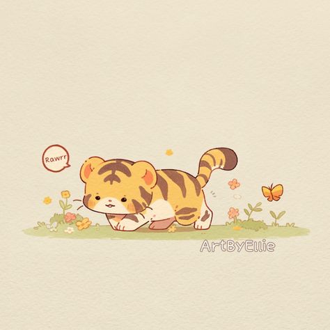 #kawaiitiger #cutetigerdrawing #cutedrawing #cuteart #aesthetic #illustration #cute #kawaii #cuteartwork #cuteartstyle #kawaiiart #doodle #doodling #art #drawing #digitalart Kawaii Tiger Drawing, Cute Tiger Drawing, Tiger Cartoon Drawing, Chibi Tiger, Tiger Kawaii, Tiger Doodle, Kawaii Tiger, Pink Wallpaper Kawaii, Animal Pfp