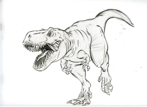 Dinasour Drawing Reference, Dinasour Sketches, T Rex Drawing Realistic, Trex Dinosaur Drawing, T Rex Sketch, Dinosaurs Drawing, T Rex Drawing, Rex Drawing, T Rex Tattoo