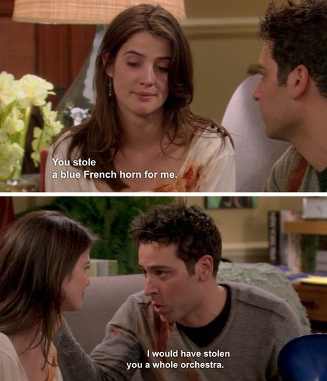 When Ted told Robin he would have stolen her a whole orchestra on How I Met Your Mother, even though they were breaking up. Ted And Robin, Ted Videos, How Met Your Mother, Robin Scherbatsky, 3 Tv, Best Movie Quotes, Ted Mosby, Cobie Smulders, Tv Series To Watch