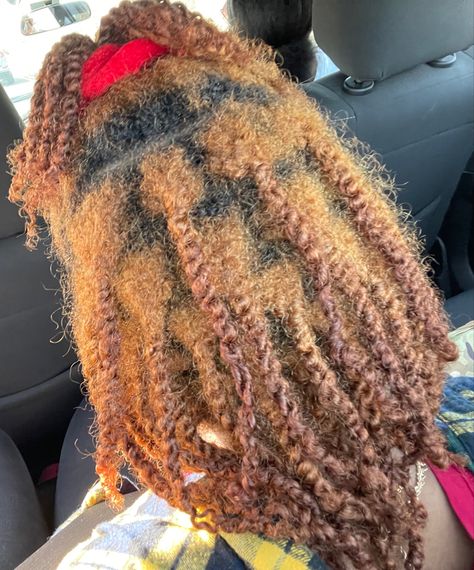 Blonde Starter Locs, Two Strand Starter Locs, Starter Locs Styles, Dark Blonde Color, Ginger Locs, Locs Ideas, Locs Styles, Short Locs, Loc Inspiration