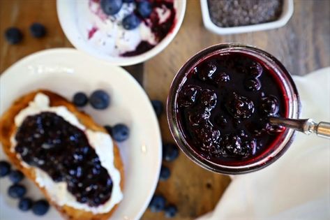 Aronia Berry Jam, Blueberry Chia Jam, Aronia Berry, Aronia Berries, Chia Jam, Berry Jam, Vegan Paleo, Gluten Free Vegetarian, Blueberries