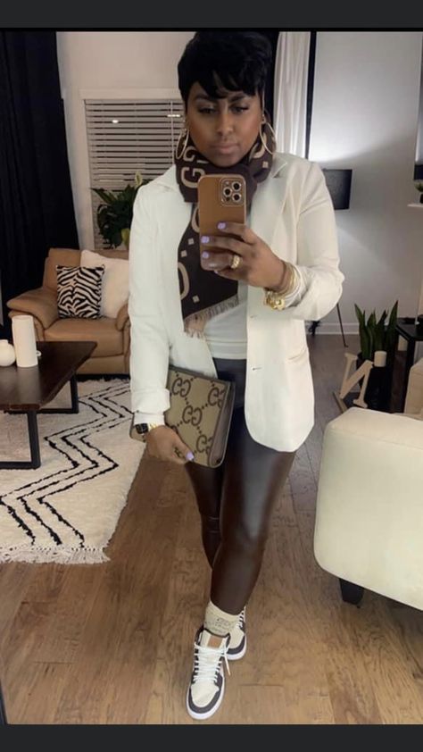 Black Women Fashion With Sneakers, Black And Creme Outfits, One Piece With Cardigan Outfit, Fall Outfit For Outdoor Event, Fashion For Women Over 35 Outfits Style, Bar And Lounge Outfit, Autumn Outfits 2023 Women Casual, Seafood Outfit, Chicago Womens Fashion