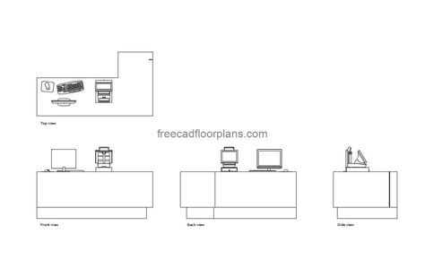 Cashier Counter - Free CAD Drawings Cashier Drawing, Cashier Design, Cashier Counter Design, Cashier Counter, Pool Houses Plans, Floor Plan Symbols, House Plans Design, Floor Plans House, Autocad Tutorial