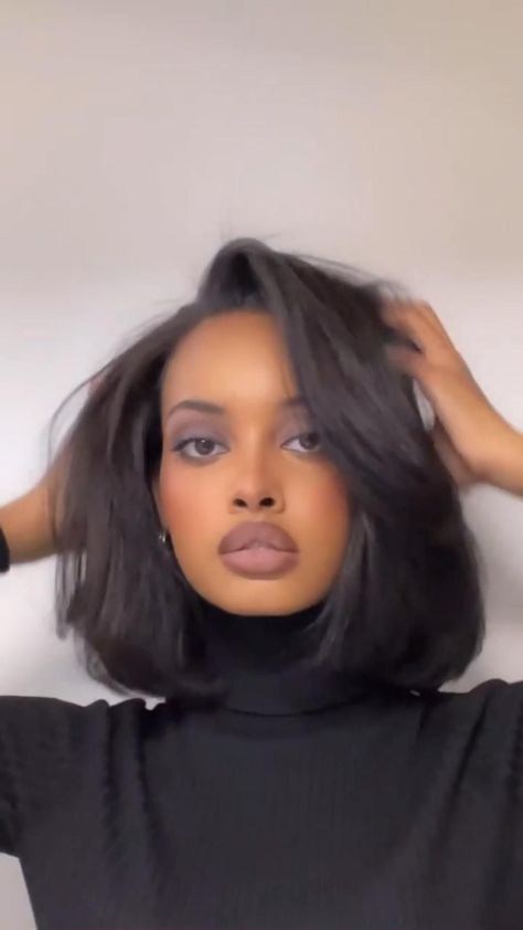 Effortless Beauty: Hairstyles for Short Hair | Define Your Unique Style Layer Bob Black Women, Black Women Long Bob Hairstyles, 10in Bob Hairstyles For Black Women, Layered Bob Black Hair, 90s Lob Black Women, 90s Bob Side Part, Solange Short Hair, Black Hairstyles Bob Mid Length, Volume Bob Hairstyles For Black Women