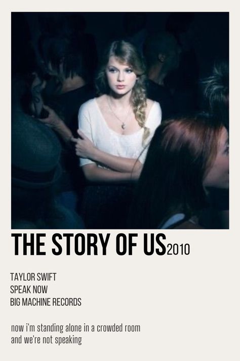 The Story Of Us Taylor Swift Polaroid Poster, The Story Of Us Aesthetic, Speak Now Polaroid, The Story Of Us Taylor Swift, Taylor Swift Song Poster, Song Polaroid, Song Journal, Song Cards, Taylor Swift Discography