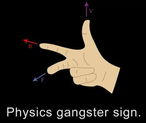 Ha!  The right hand rule represents. Ingenieur Humor, Physics Quotes, Physics Jokes, Nerd Memes, Physics Memes, Nerdy Jokes, Physics Humor, Science Puns, Nerd Jokes