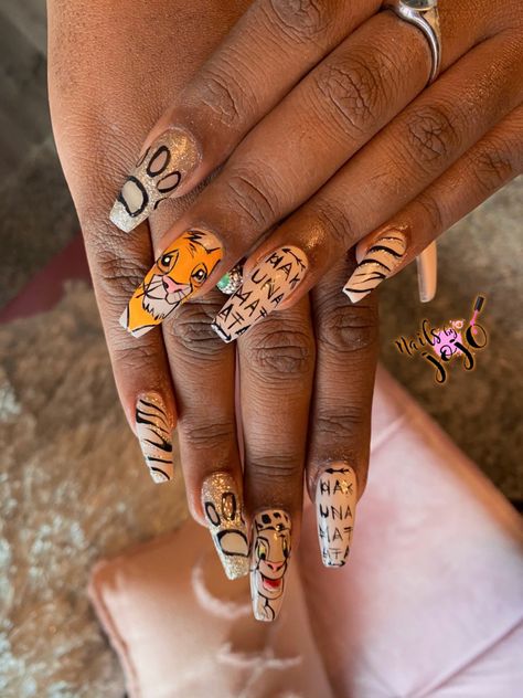 Lion King Nails, King Nails, Nail Training, Character Nails, Nails Disney, Disney Acrylic Nails, Anime Nails, Nail Art Disney, Disney Nails