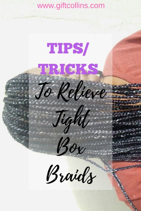 how to loosen/relieve tight box braids Braids Easy Hairstyles, Afro Hair Girl, Box Braids Pictures, Women Cornrows, Braids Easy, Hair Tricks, Tight Braids, Blonde Box Braids, Braid Inspiration