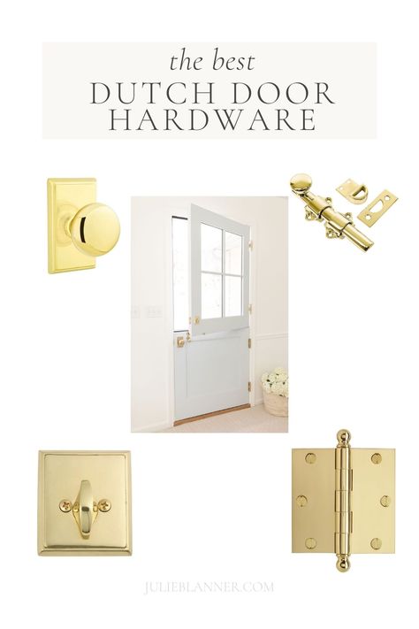 Dutch Door Paint Colors, Dutch Door Hardware Ideas, Dutch Door With Sidelights, Dutch Door Kitchen, Dutch Door Hardware, Dutch Door Exterior, Diy Dutch Door, Dutch Door Interior, Brass Door Hinges