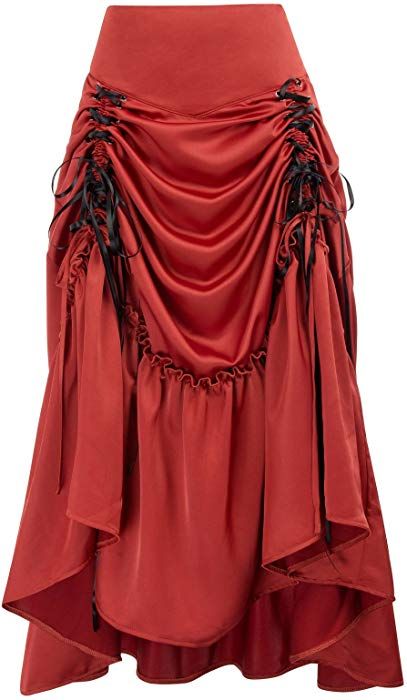 Women Steampunk Victorian Pirate Skirt Bustle style Christmas Costume BP345-1 $46 at Amazon Women’s Clothing store: Victorian Pirate, Pirate Skirt, Christmas Bride, Victorian Skirt, Steampunk Stuff, Victorian Aesthetic, Plus Size Corset, Pirate Woman, Gothic Victorian