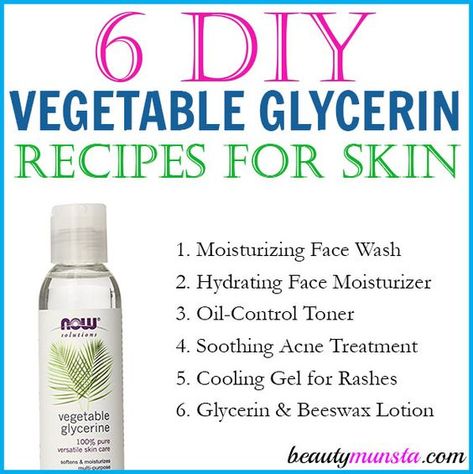 Discover 6 amazing DIY vegetable glycerin recipes for skin in this post! I love vegetable glycerin - it's smooth, silky and very hydrating... Skin Care Routine For 20s, Diy Lotion, Homemade Lotion, Home Remedies For Hair, Natural Therapy, Face Hydration, Vegetable Glycerin, Natural Beauty Tips, Amazing Diy