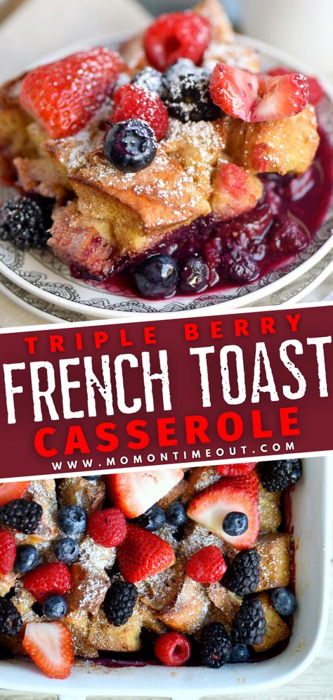 Easter French Toast Casserole, Peanut Butter Icebox Cake, Berry Casserole, Brioche French Toast Casserole, Berry French Toast Casserole, French Toast Casserole Recipe, Berry French Toast, French Toast Bites, Brioche French Toast